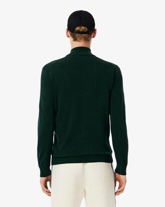 Zipped High Neck Cotton Sweater Product Image