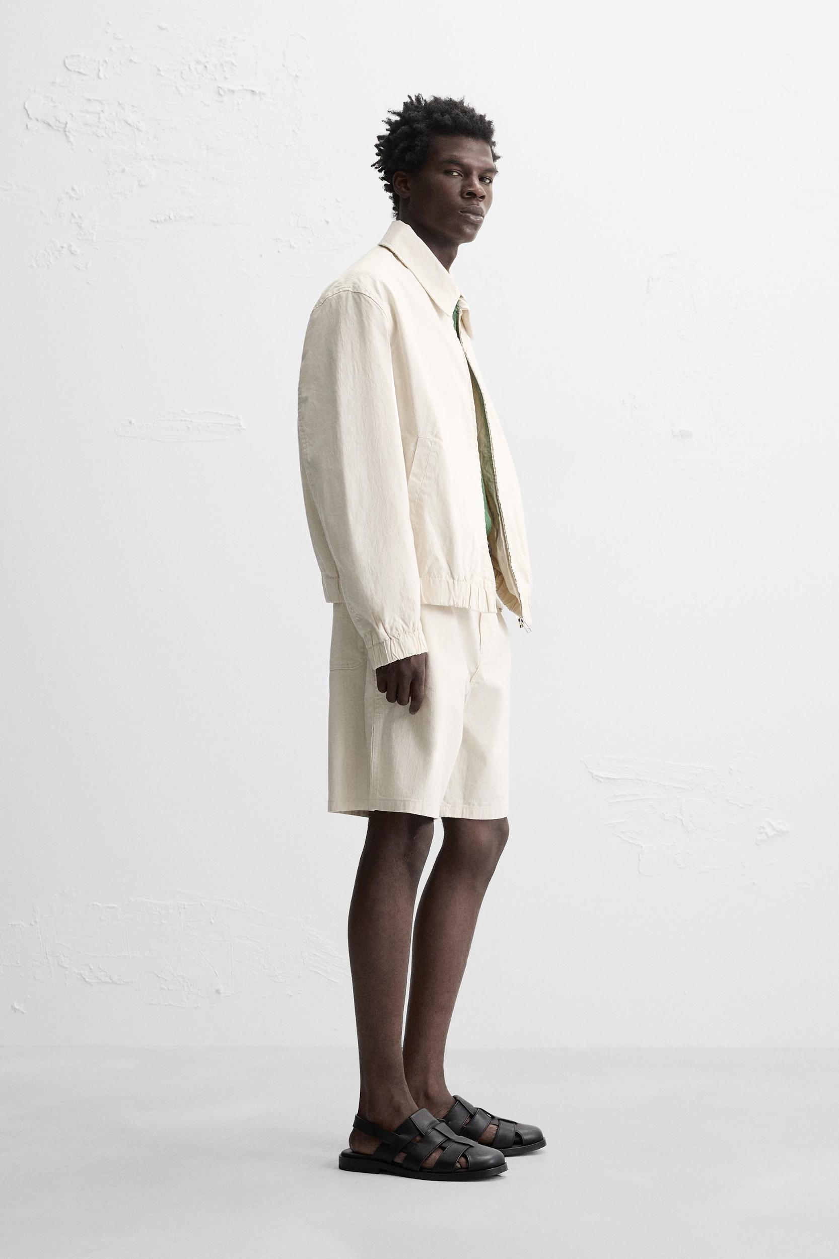 STRIPED TEXTURED JACKET Product Image