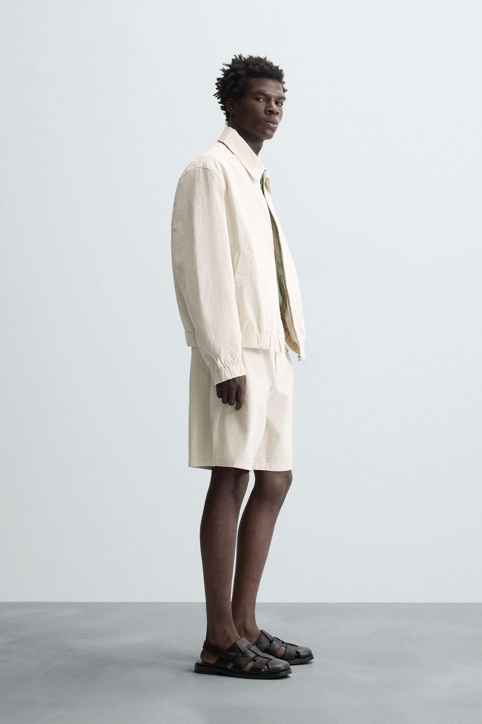 STRIPED TEXTURED JACKET Product Image