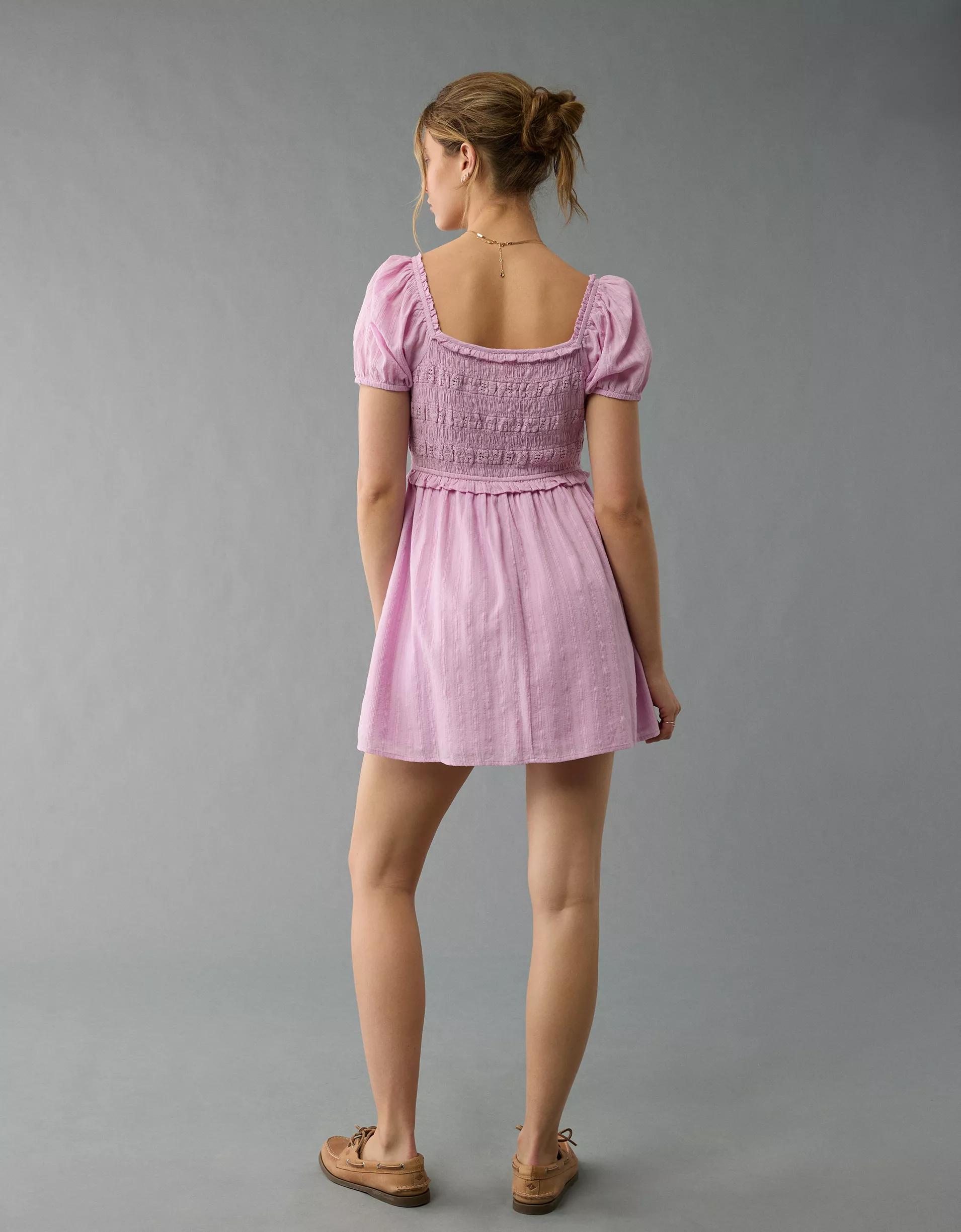 AE Puff Sleeve Lace Mini Dress Product Image