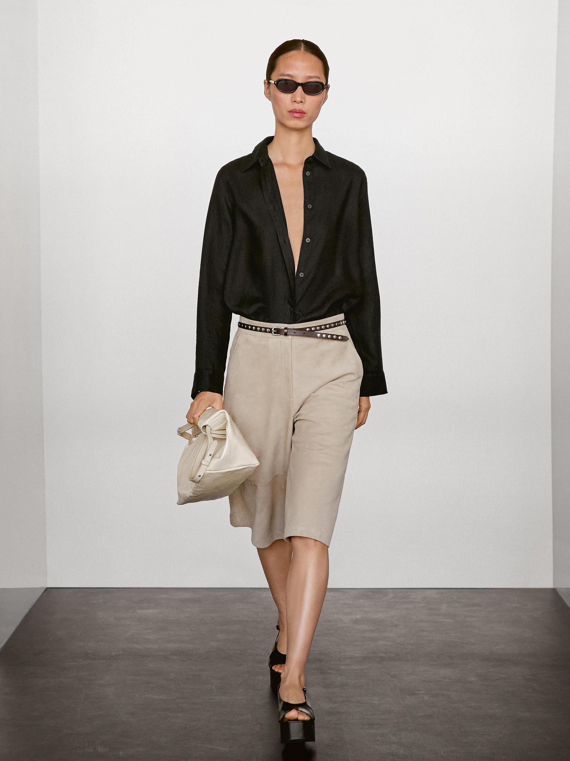 Flowing 100% linen shirt Product Image