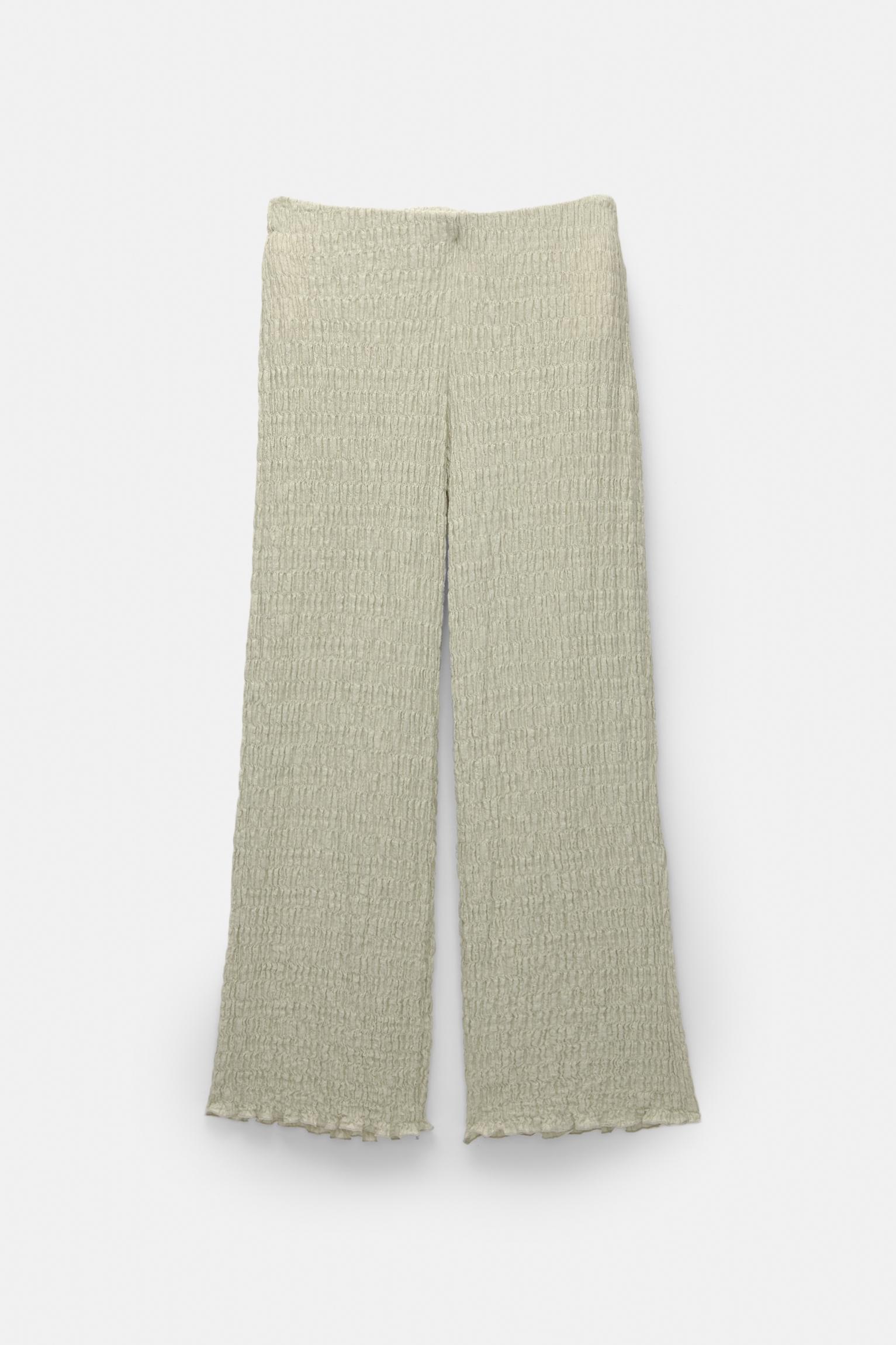 Wide leg pants in creased fabric Product Image