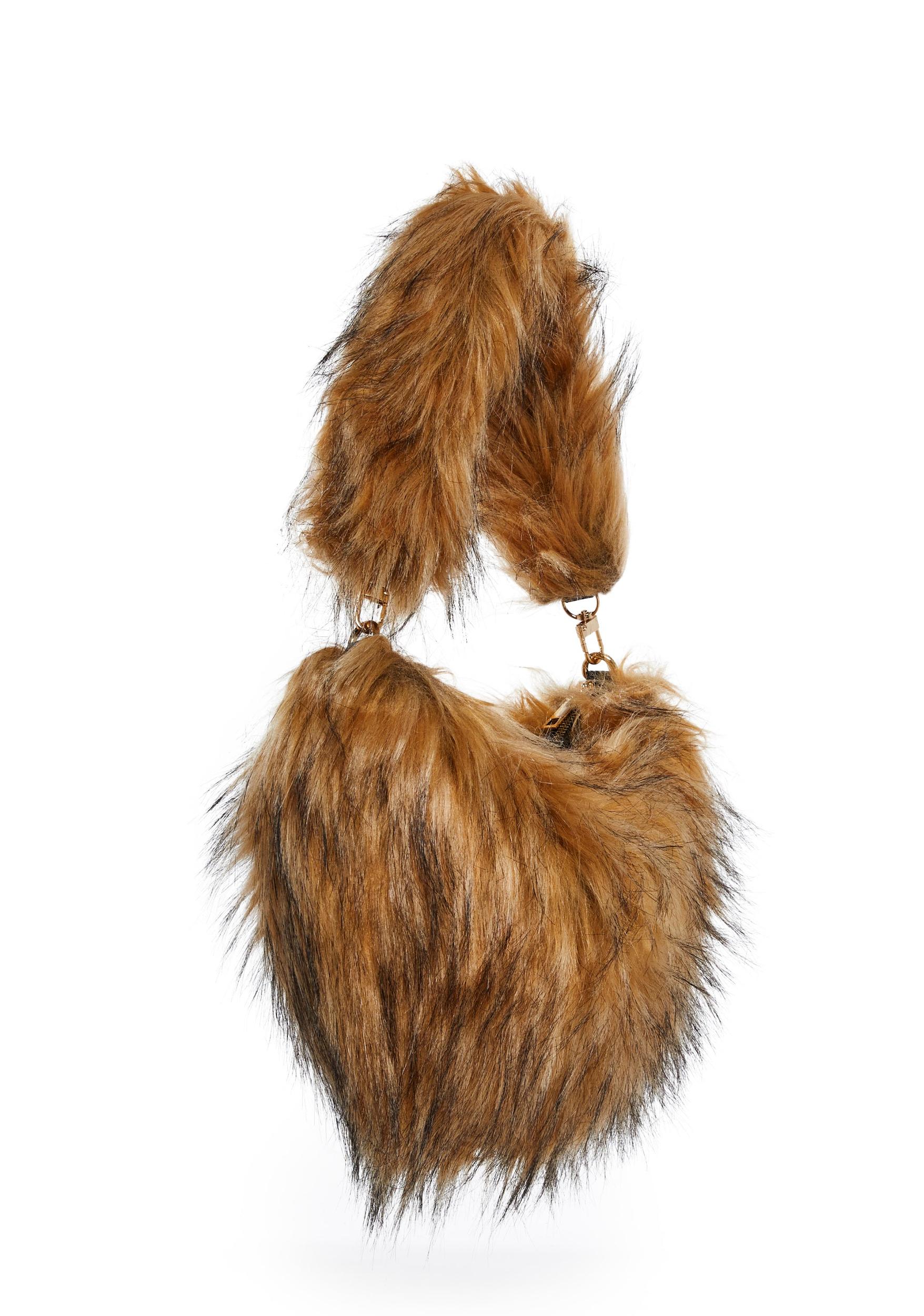 Faux Fur Shoulder Bag Club Exx - Brown Product Image