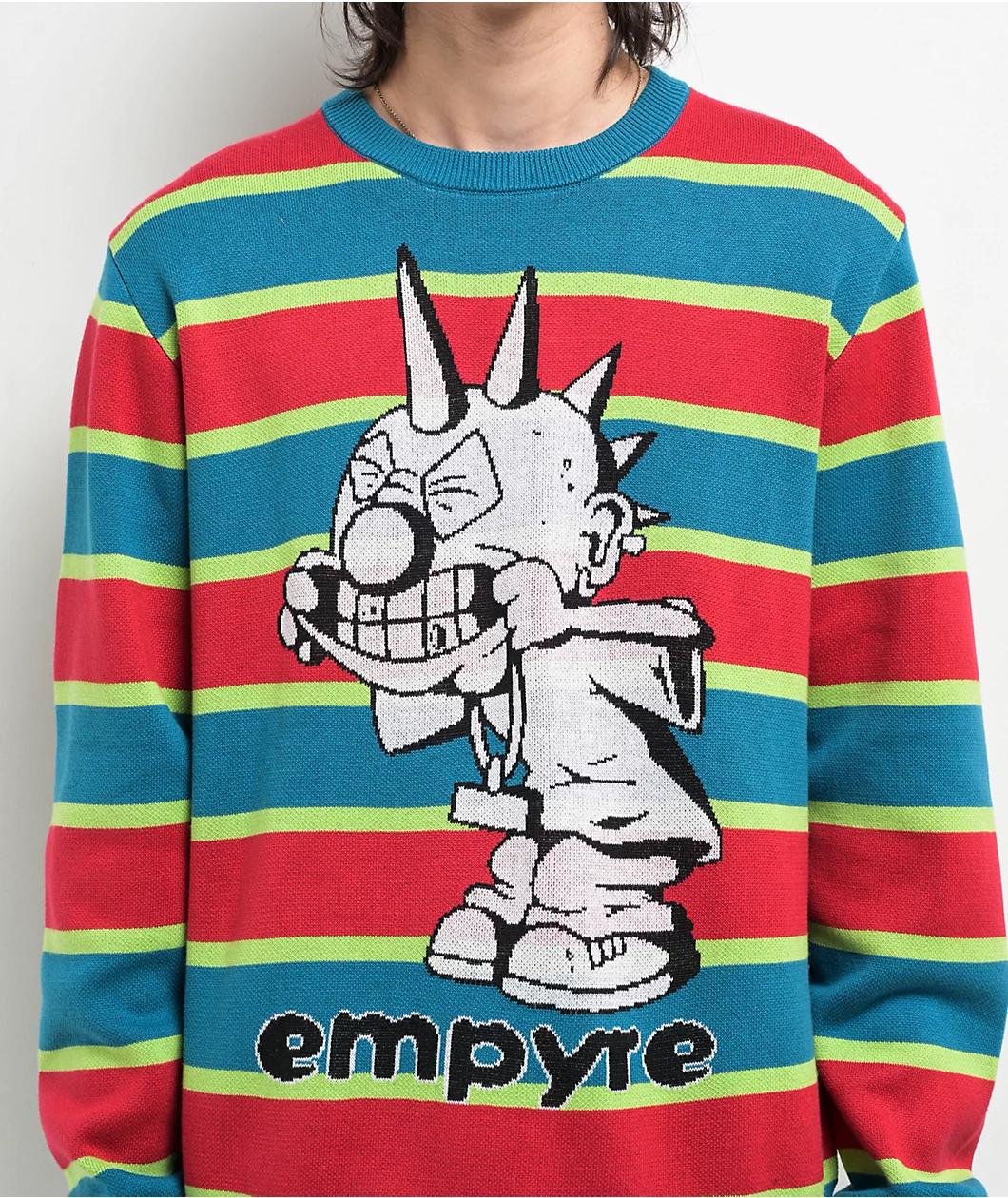 Empyre Grip Grem Red, Blue, & Green Stripe Sweater Product Image