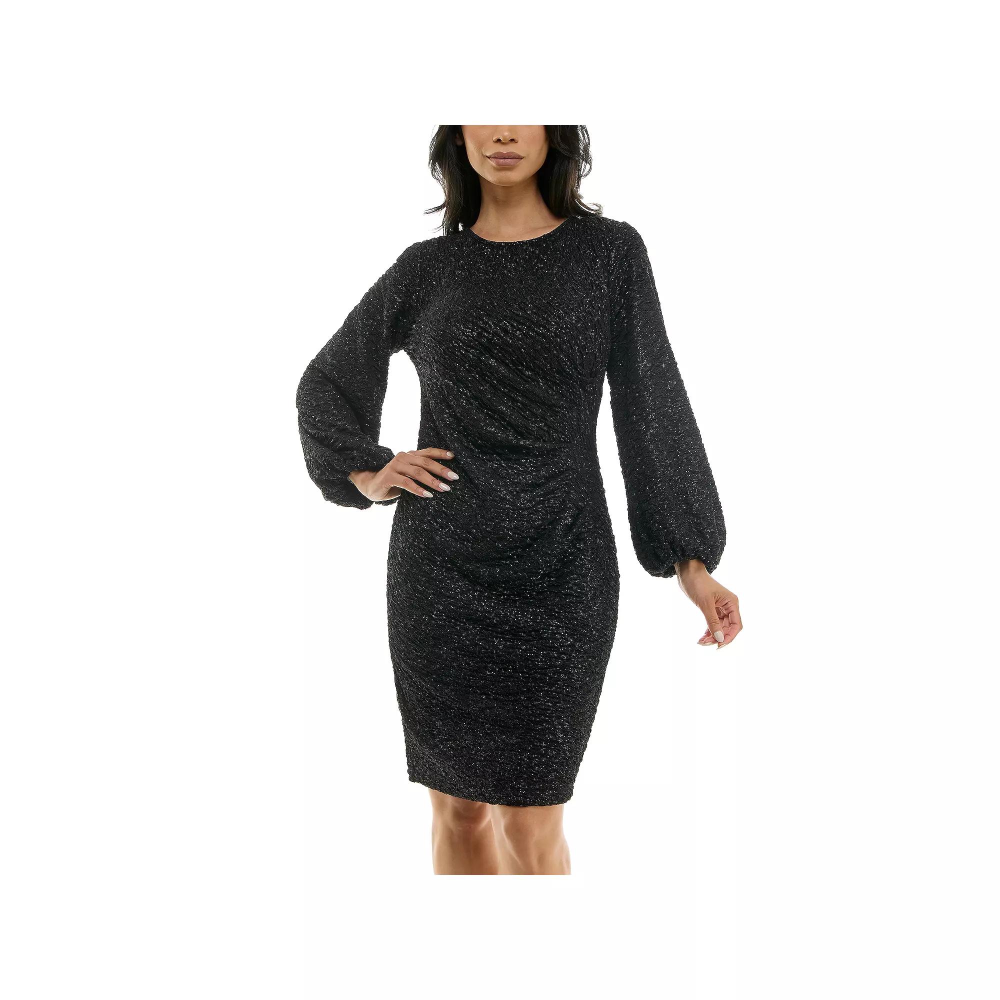 Women's Nina Leonard Puckered Knit Sheath Dress,  Product Image