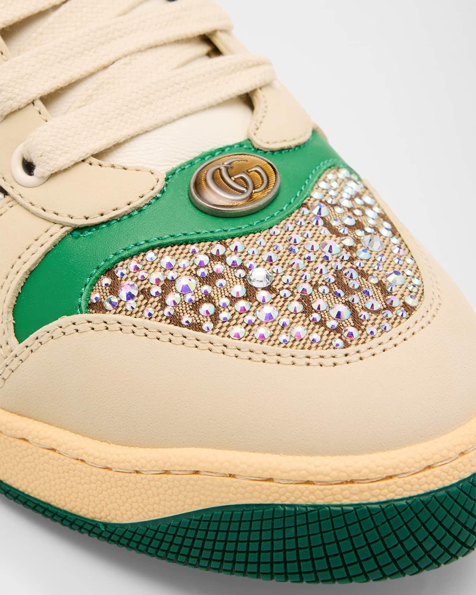 Screener GG Canvas Crystal Leather Sneakers Product Image