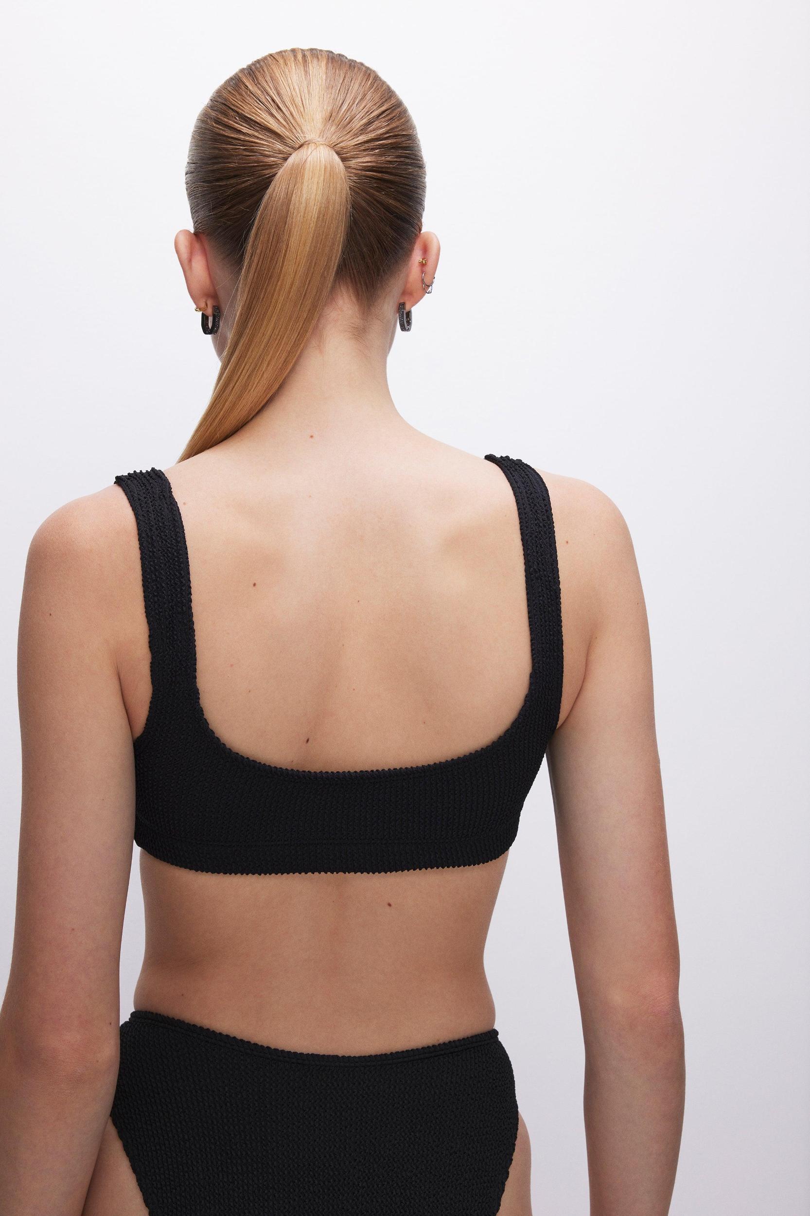 ALWAYS FITS SCOOP BIKINI TOP | BLACK001 Product Image