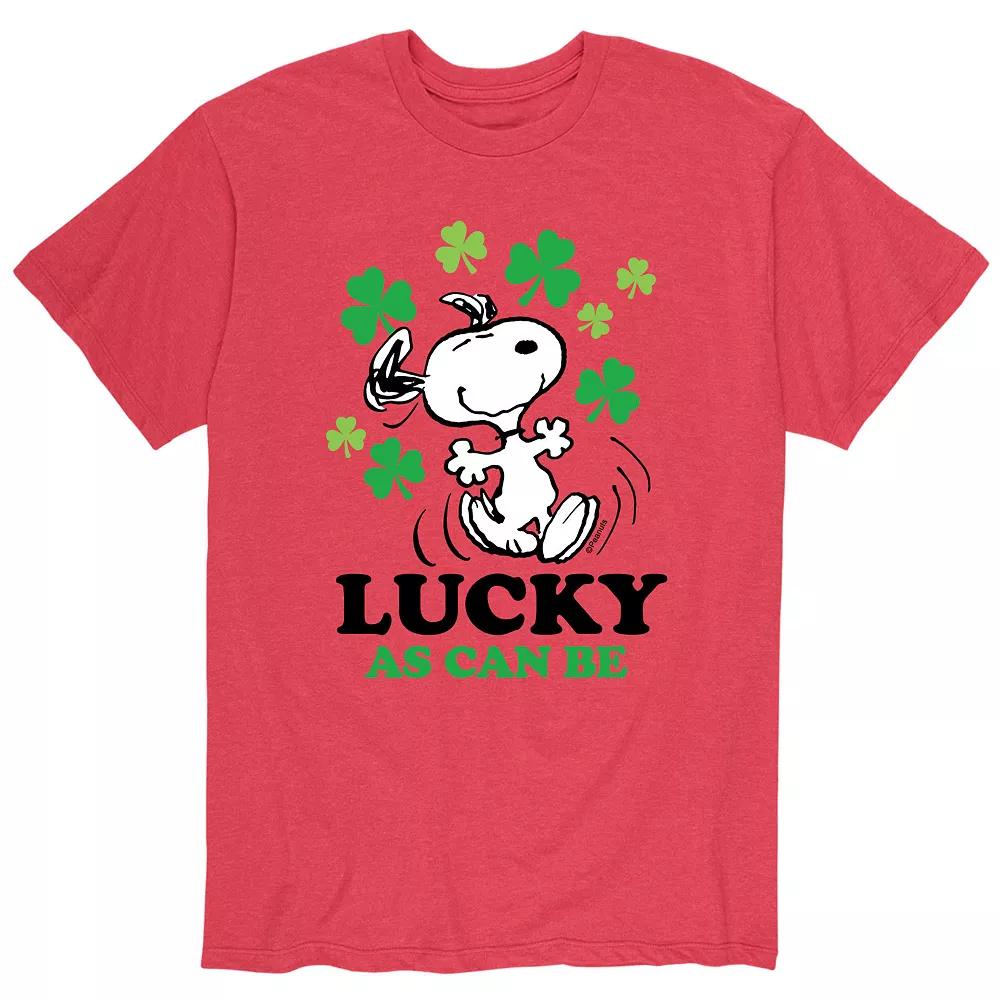 Men's Peanuts Snoopy St. Patrick's Day "Lucky As Can Be" Tee,  Product Image