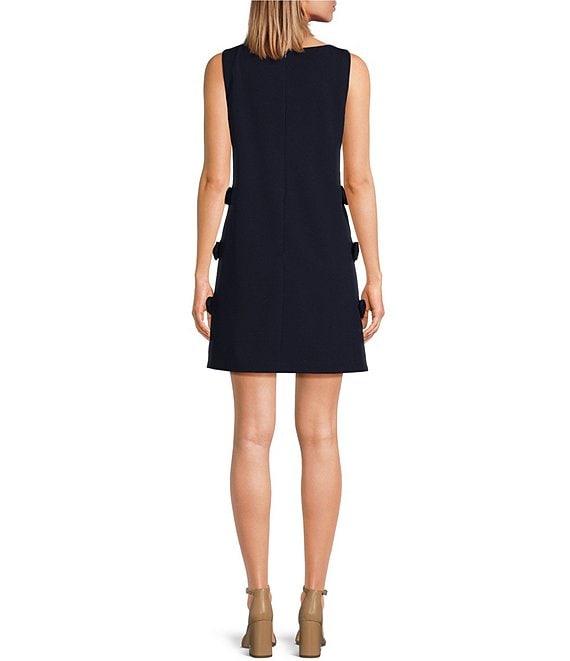 Trina Turk Arlette Boat Neck Sleeveless Side Bow Detail Sheath Dress Product Image