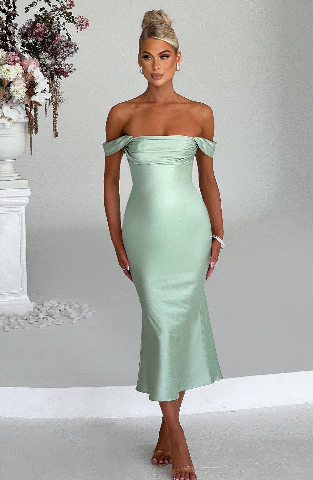 Jennifer Midi Dress - Mint Product Image