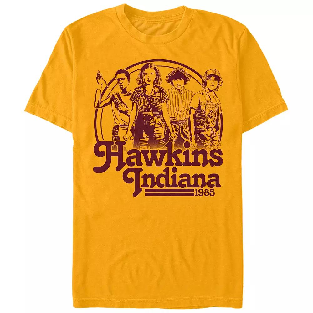 Men's Stranger Things Hawkins Indiana 1985 Graphic Tee,  Product Image