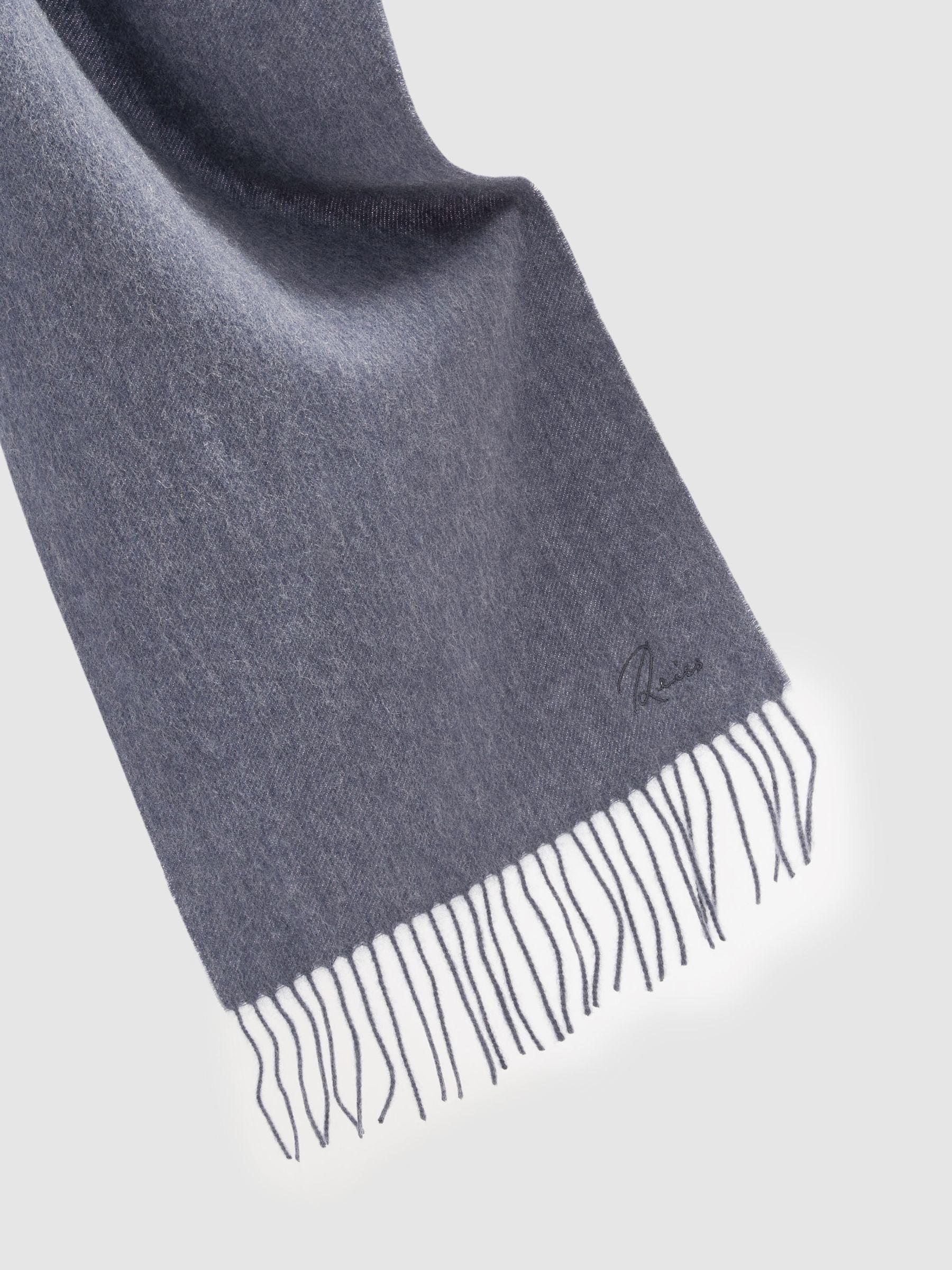 Wool and Cashmere Scarf in Indigo Melange Product Image