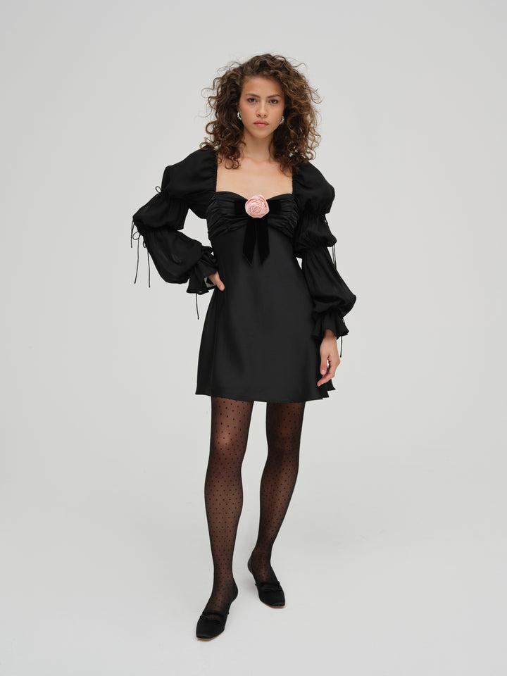 Jillian Mini Dress — Black Product Image