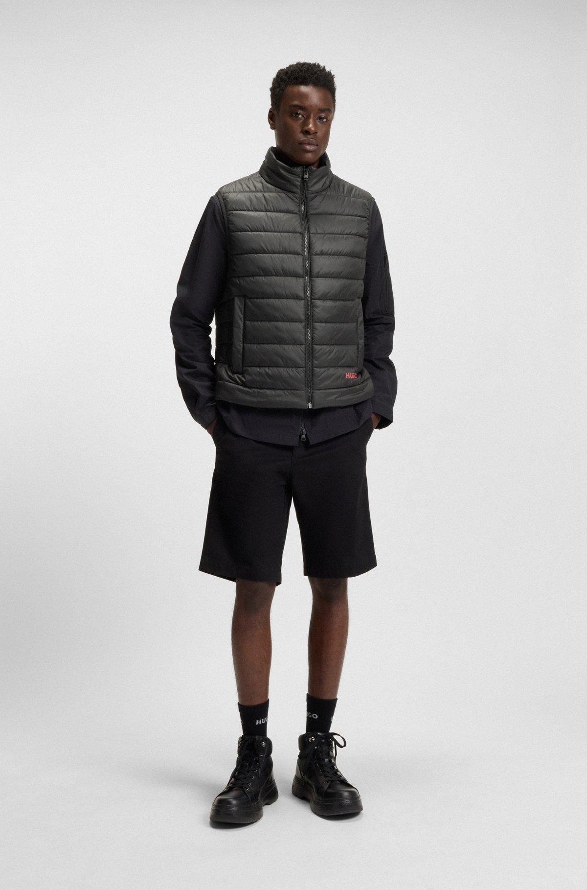 Water-repellent gilet with logo print Product Image