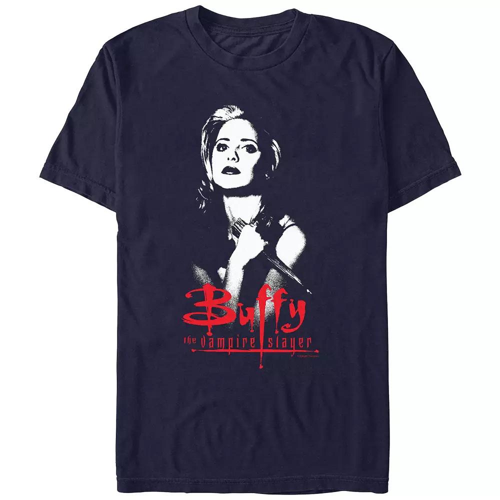 Men's Buffy The Vampire Slayer Buffy Holding A Stake Graphic Tee,  Product Image
