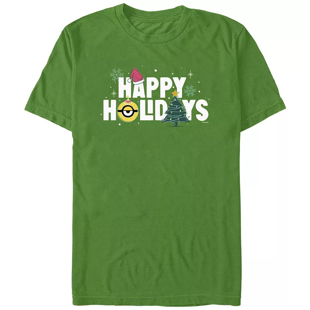 Men's Despicable Me Happy Holidays Graphic Tee, Size: Small, Kelly Product Image