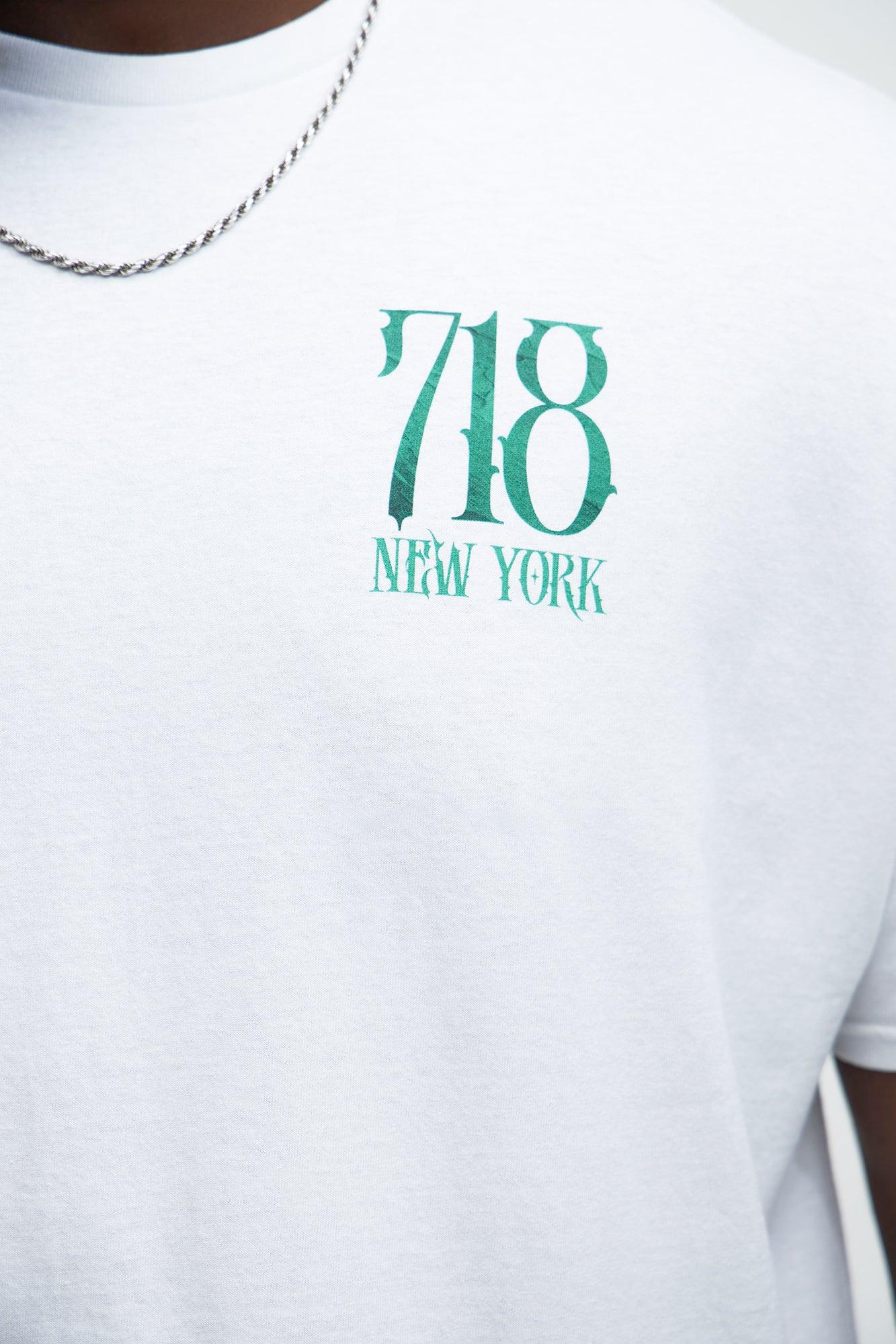 718 New York Short Sleeve Tee - White Product Image