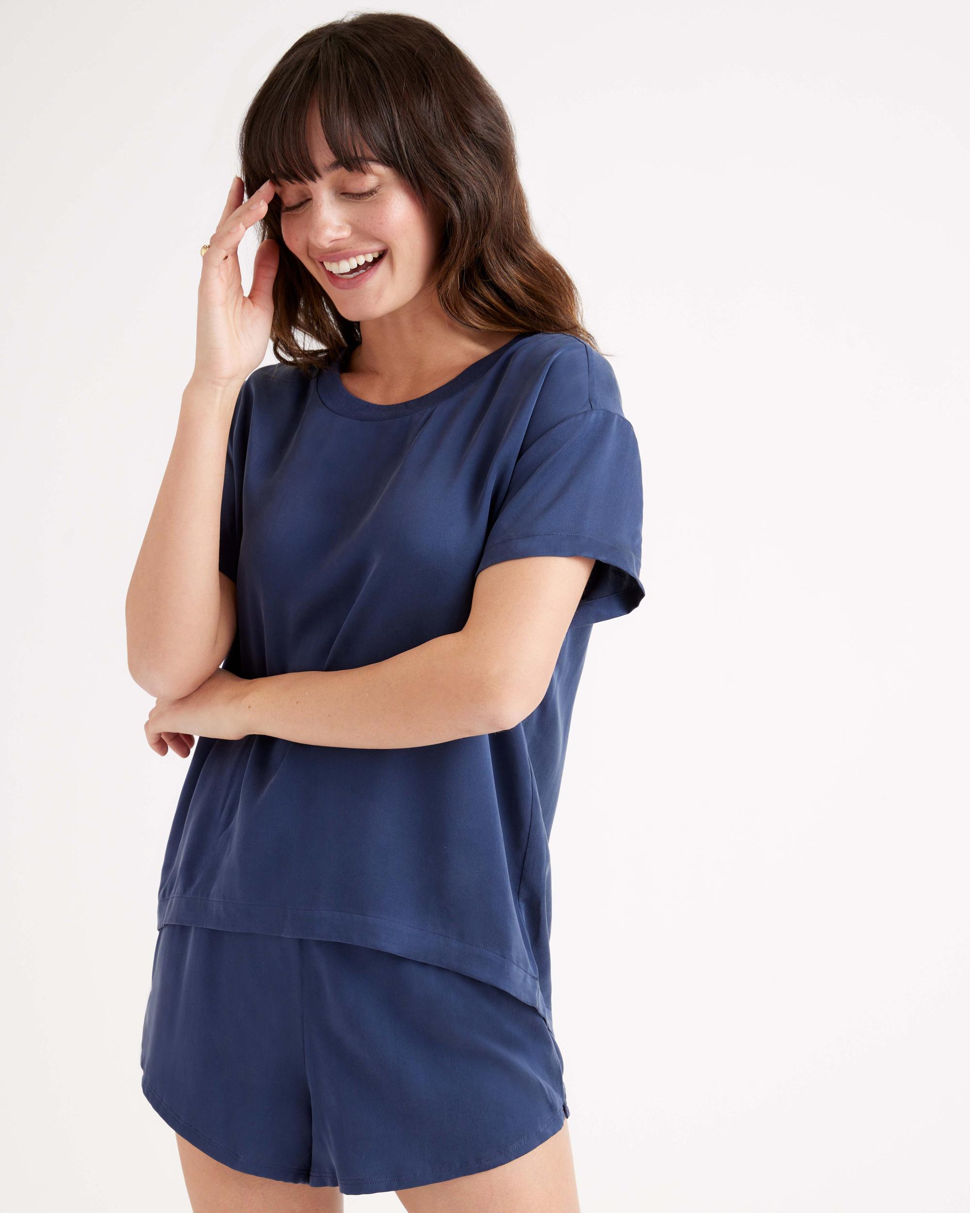 Quince | Women's Pajama T-Shirt Size XL, Silk Product Image