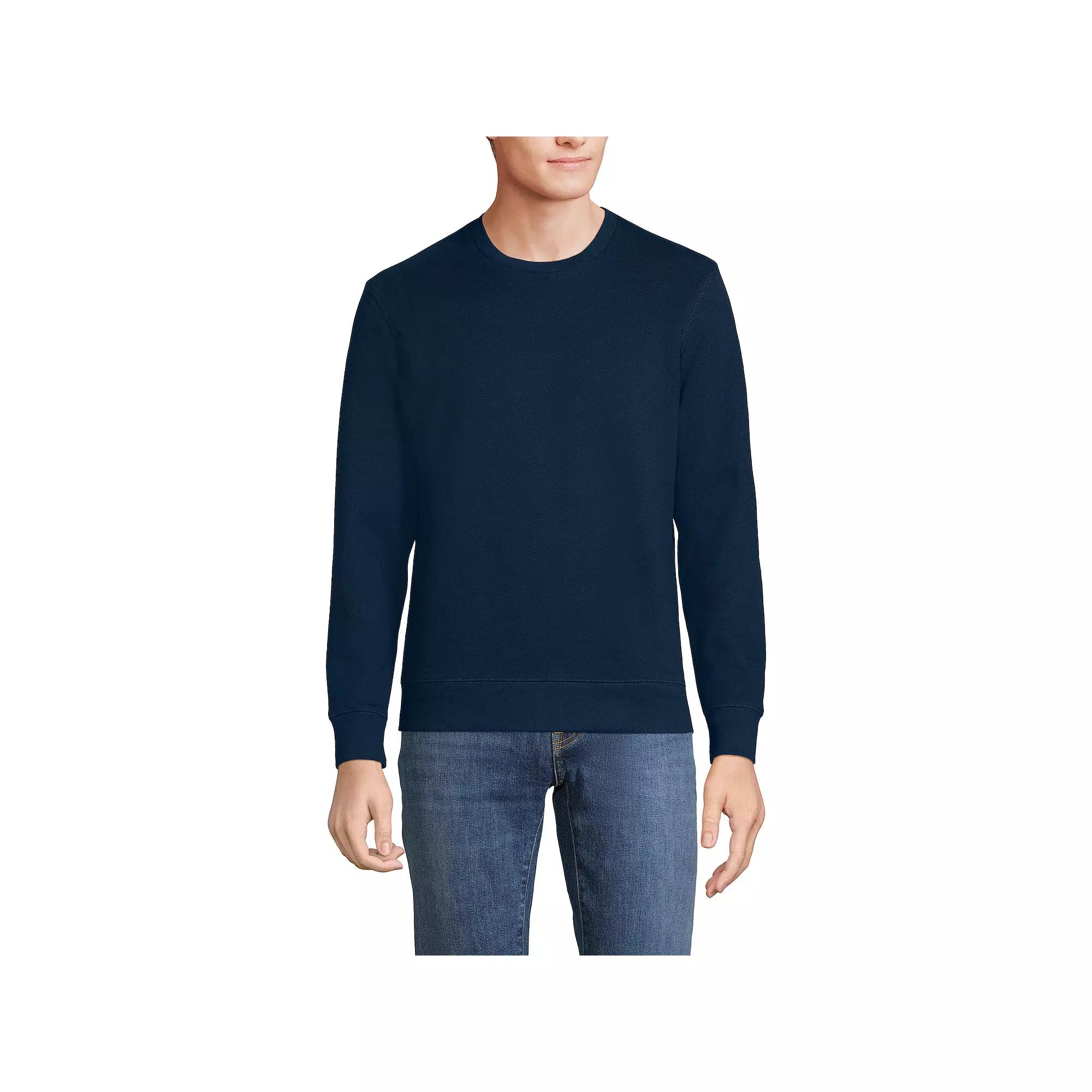 Big & Tall Lands' End Long Sleeve Serious Sweats Crewneck Sweatshirt, Men's,  Product Image
