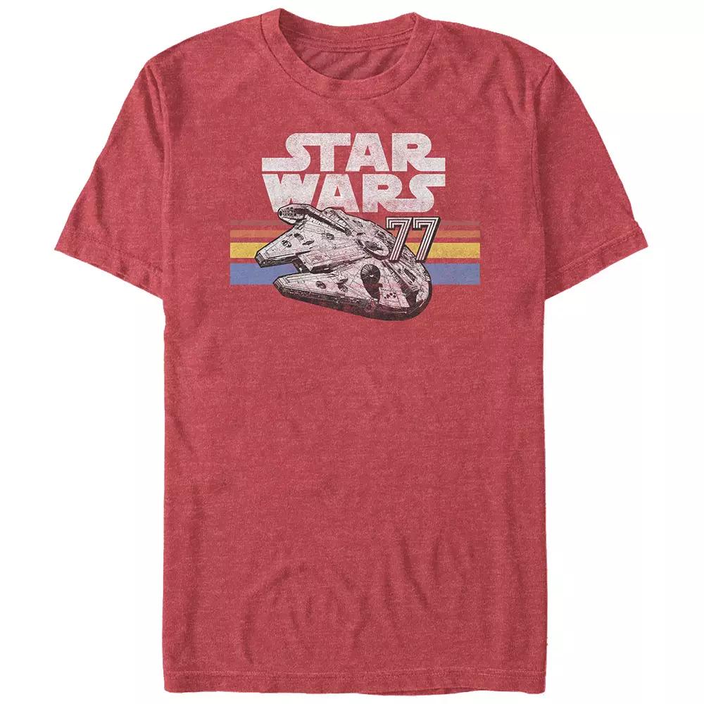 Big & Tall Star Wars Millennium Falcon Stripes Graphic Tee, Men's,  Product Image