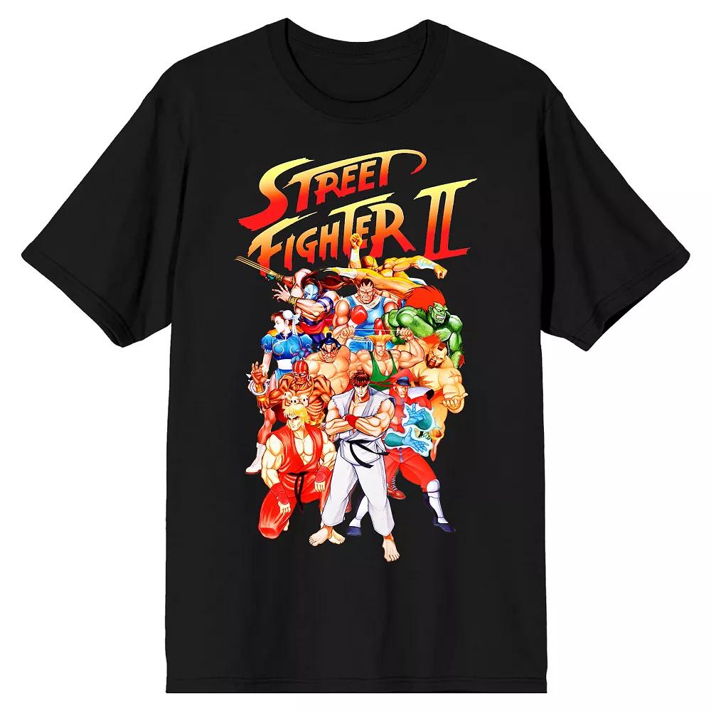 Men's Street Fighter Character Group Tee, Size: XL, Black Product Image