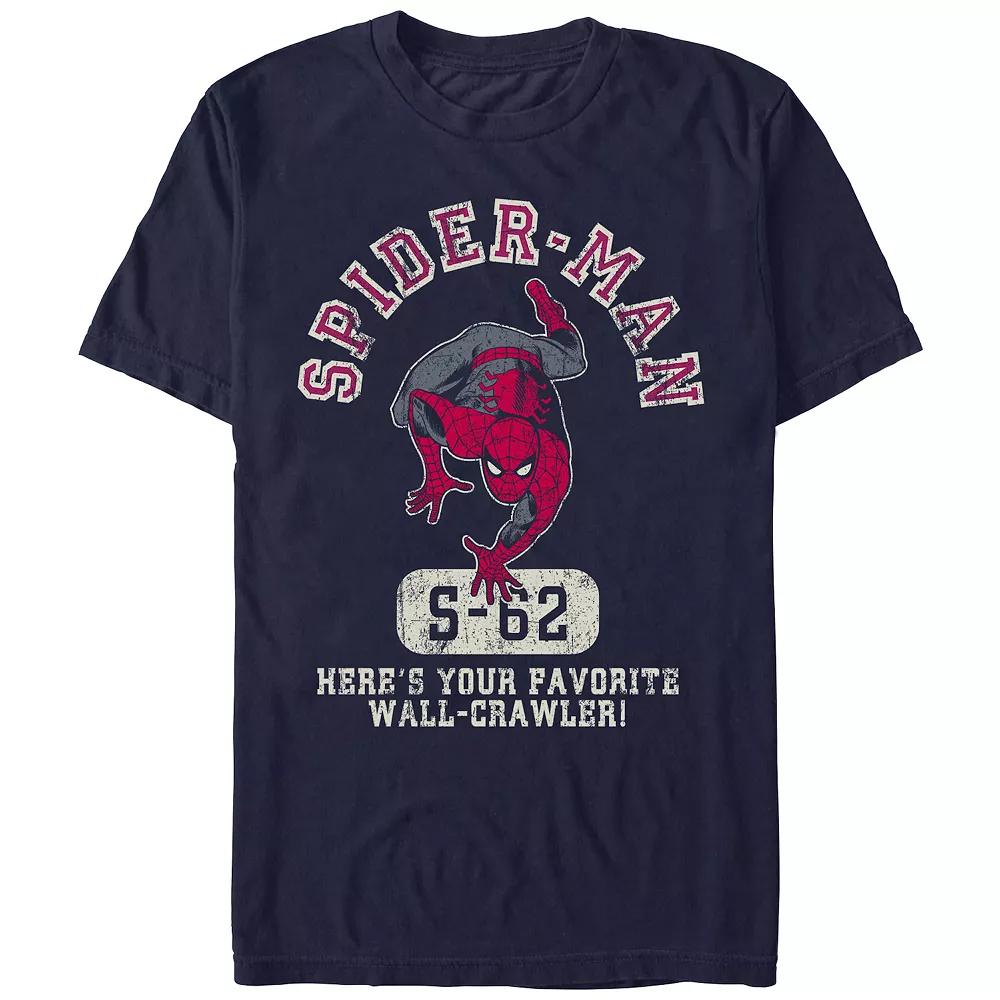 Men's Spider-Man Your Favorite Wall-Crawler Graphic Tee, Size: Large, Blue Product Image