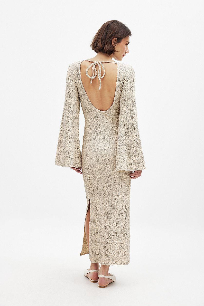 Structured Open Back Midi Dress Product Image