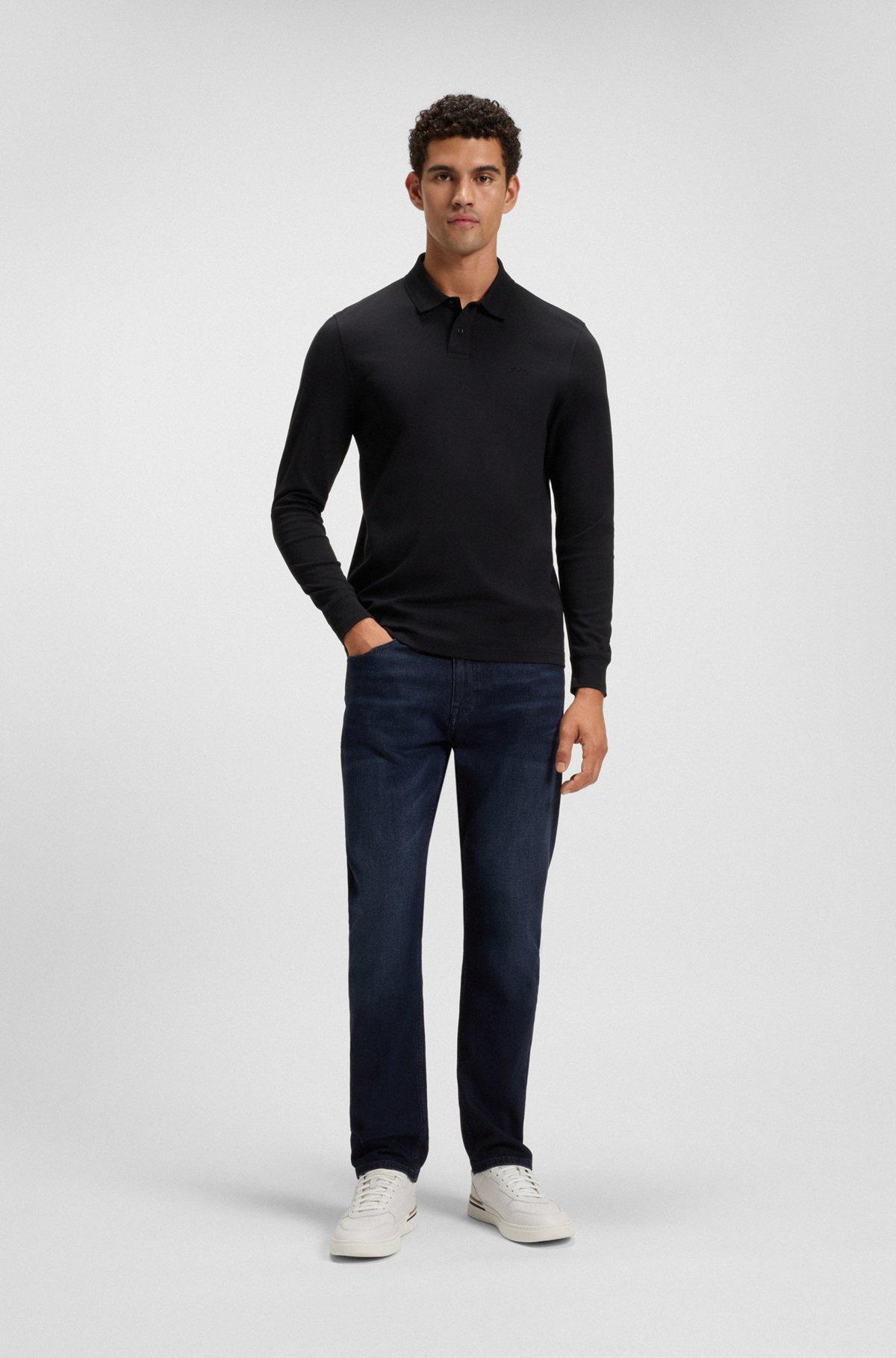 BOSS - Slim-fit jeans in blue comfort-stretch denim - Dark Blue Product Image