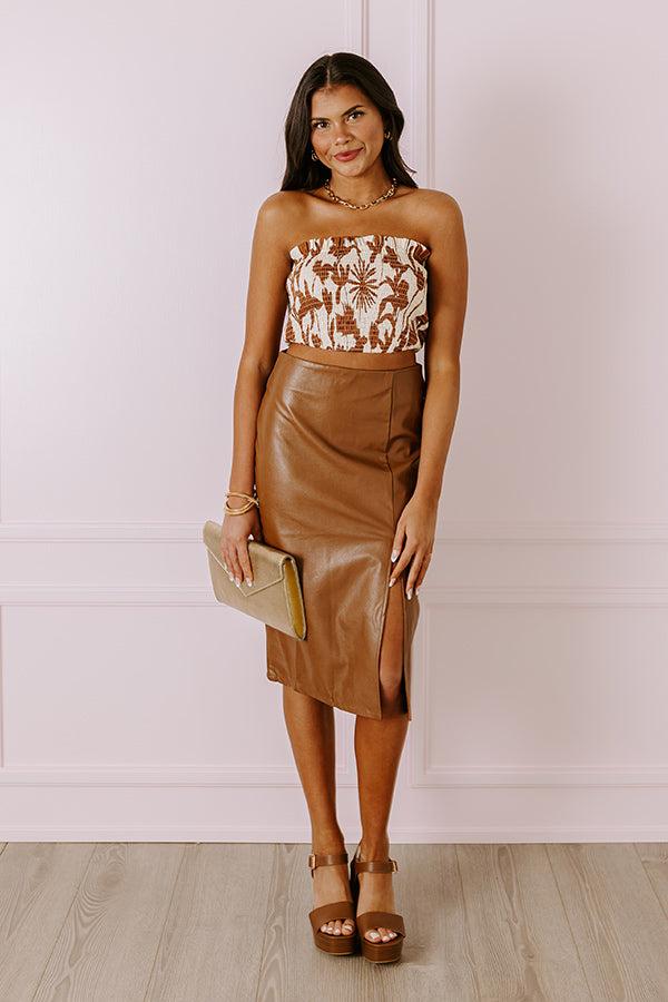 The Glee Faux Leather Skirt Product Image