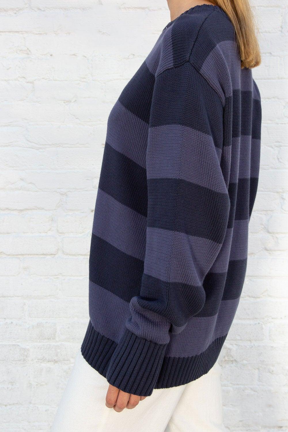 Brianna Cotton Thick Stripe Sweater Product Image