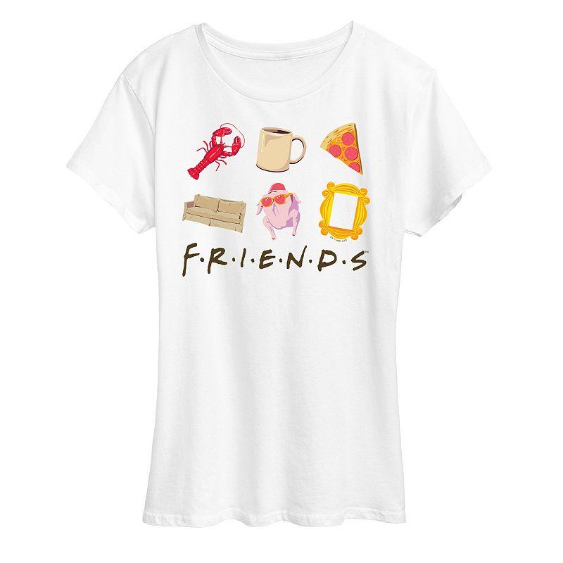 Womens Friends Icon Grid Graphic Tee Product Image
