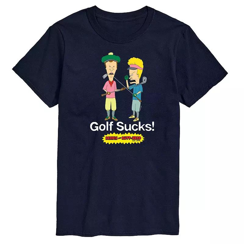 Men's Beavis & Butthead Golf Sucks Graphic Tee,  Product Image