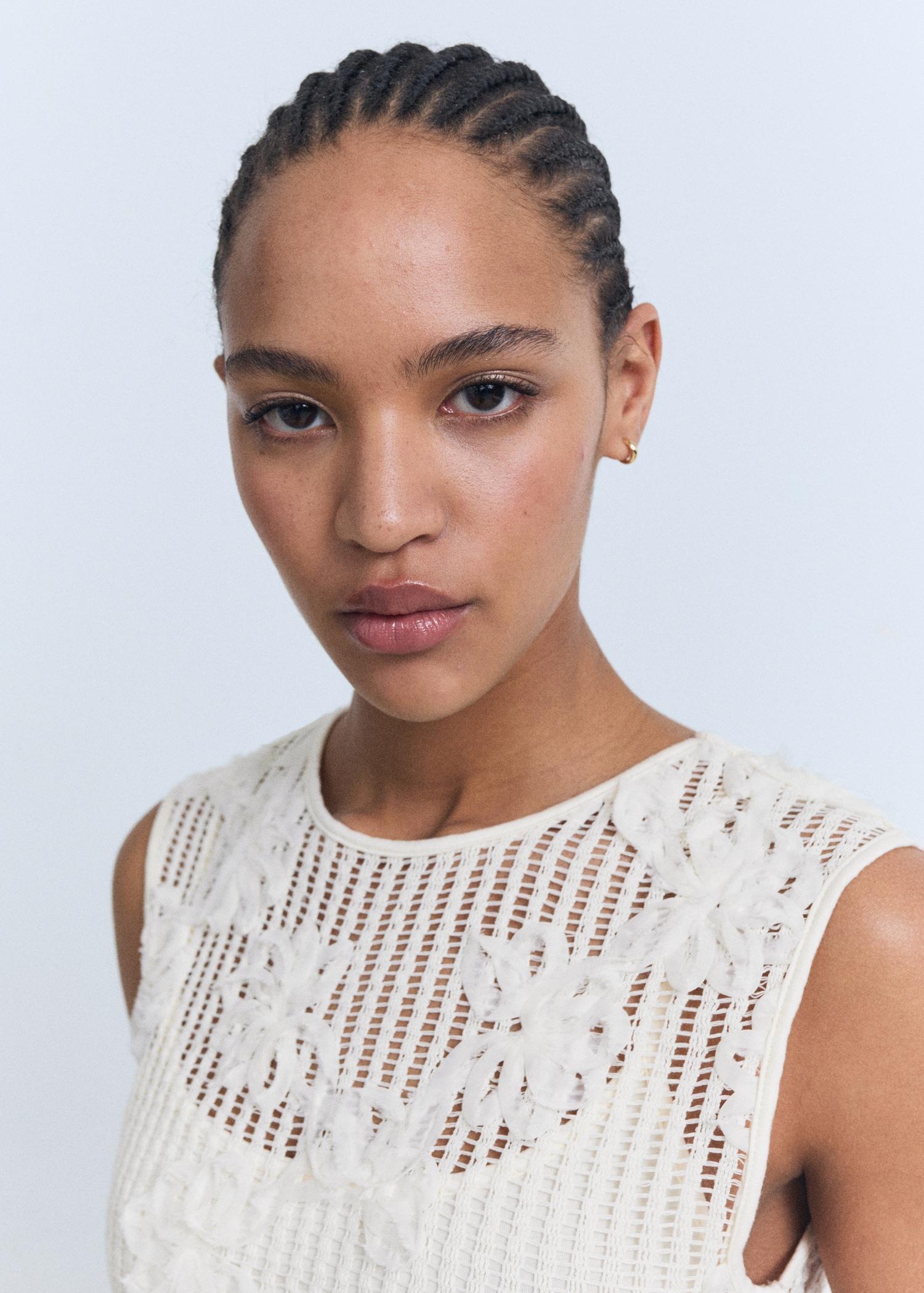 Floral crochet dress - Women | MANGO USA Product Image