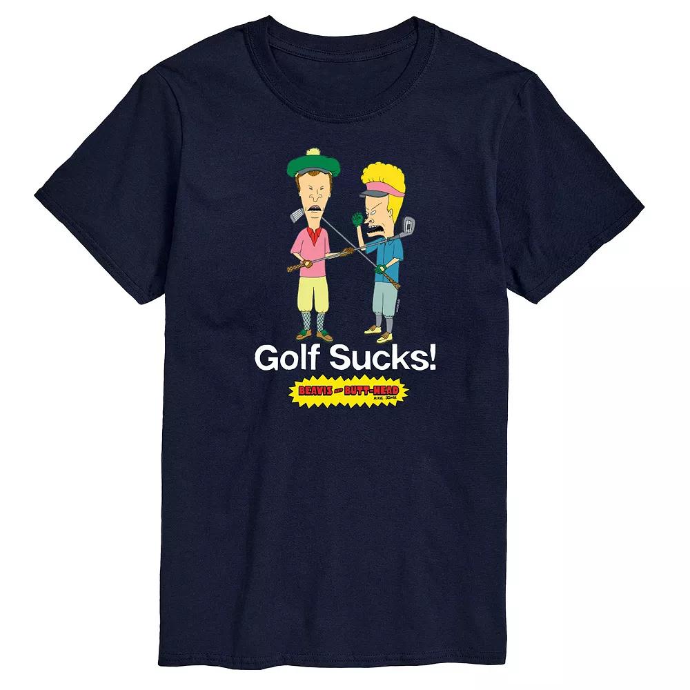 Men's Beavis & Butthead Golf Sucks Graphic Tee,  Product Image