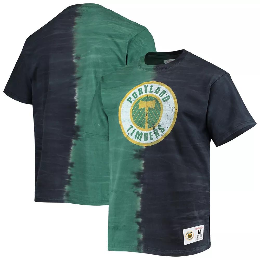 Men's Mitchell & Ness Green Portland Timbers Vertical Tie-Dye Top,  Product Image