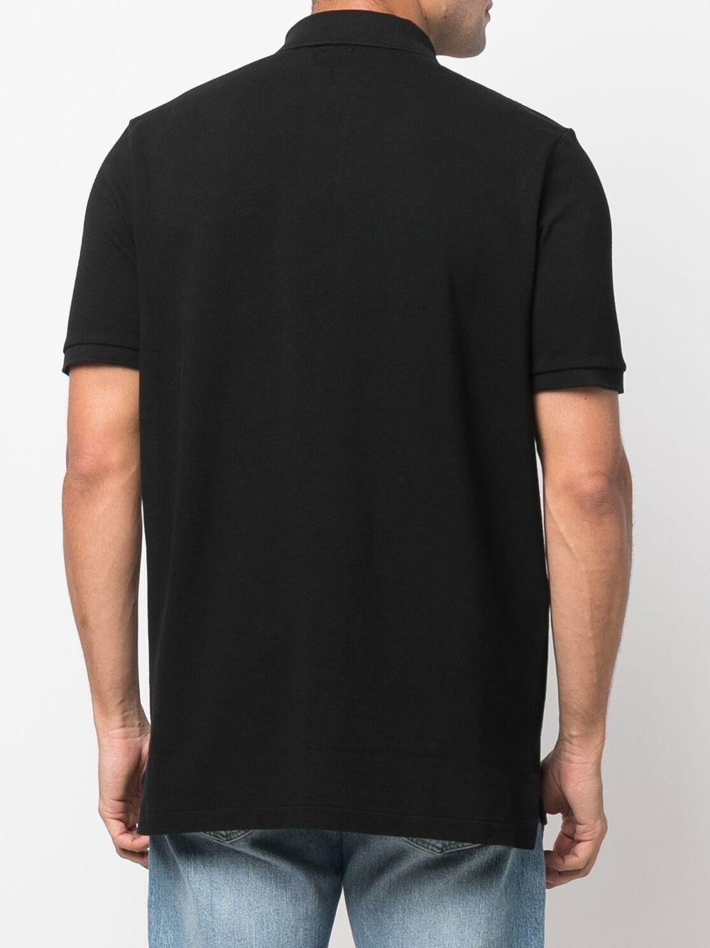 POLO RALPH LAUREN Black Polo Shirt With Classic Collar And Pony Embroidery On The Front In Cotton Man Product Image