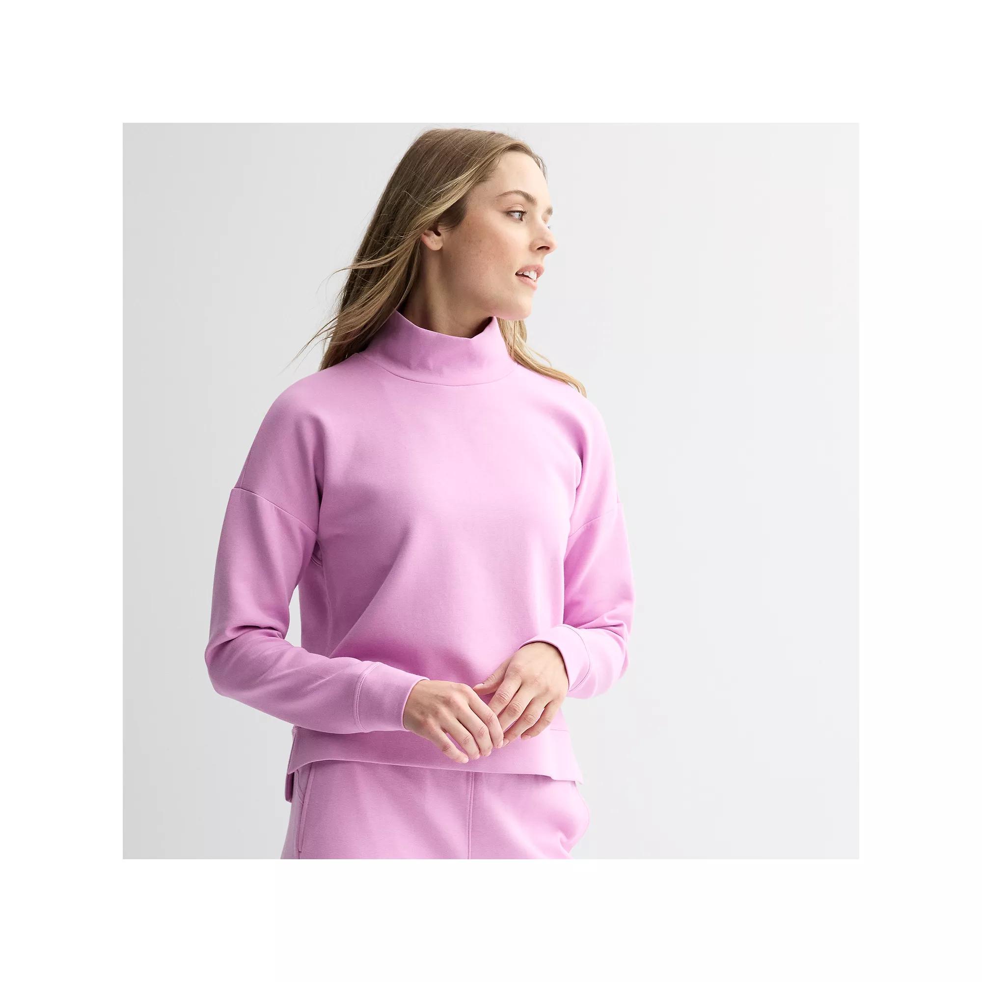 Women's Tek Gear® Ultracomfort Funnel Neck Top, Size: Small, Purple Macaroon Product Image