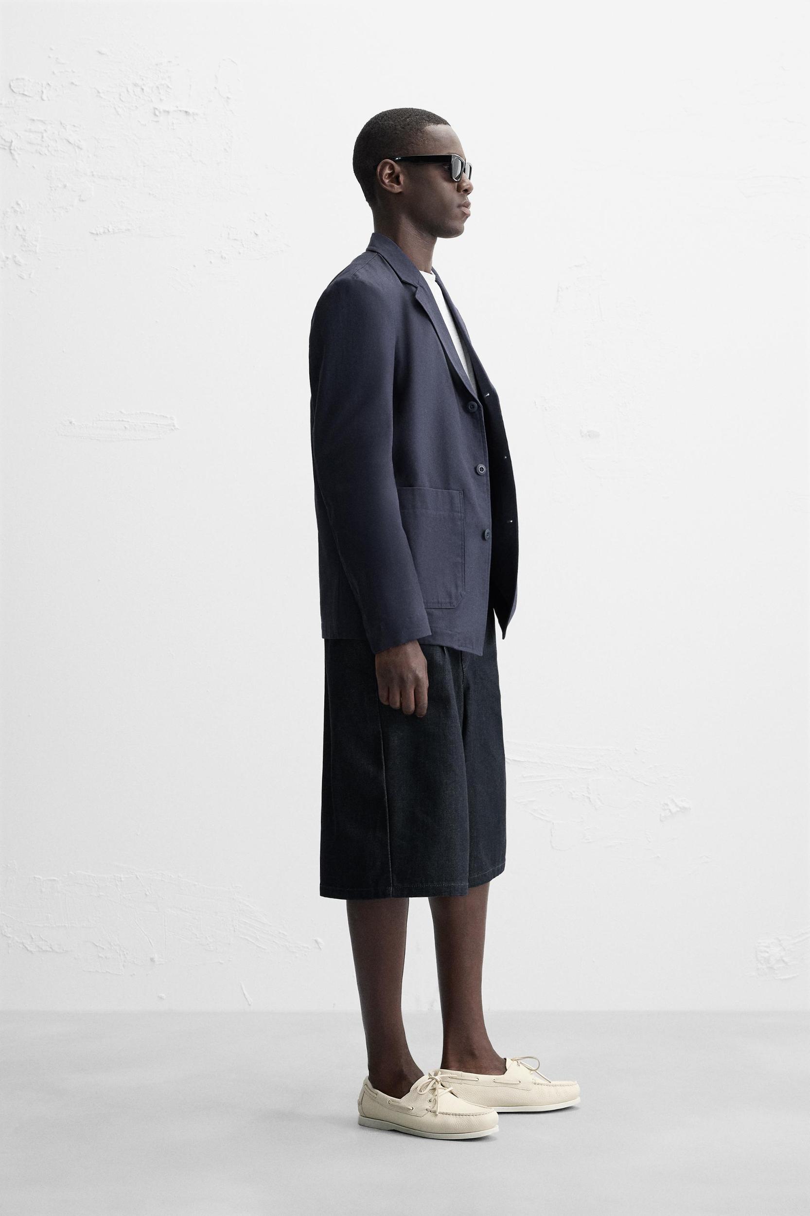 STRUCTURED HERRINGBONE OVERSHIRT Product Image