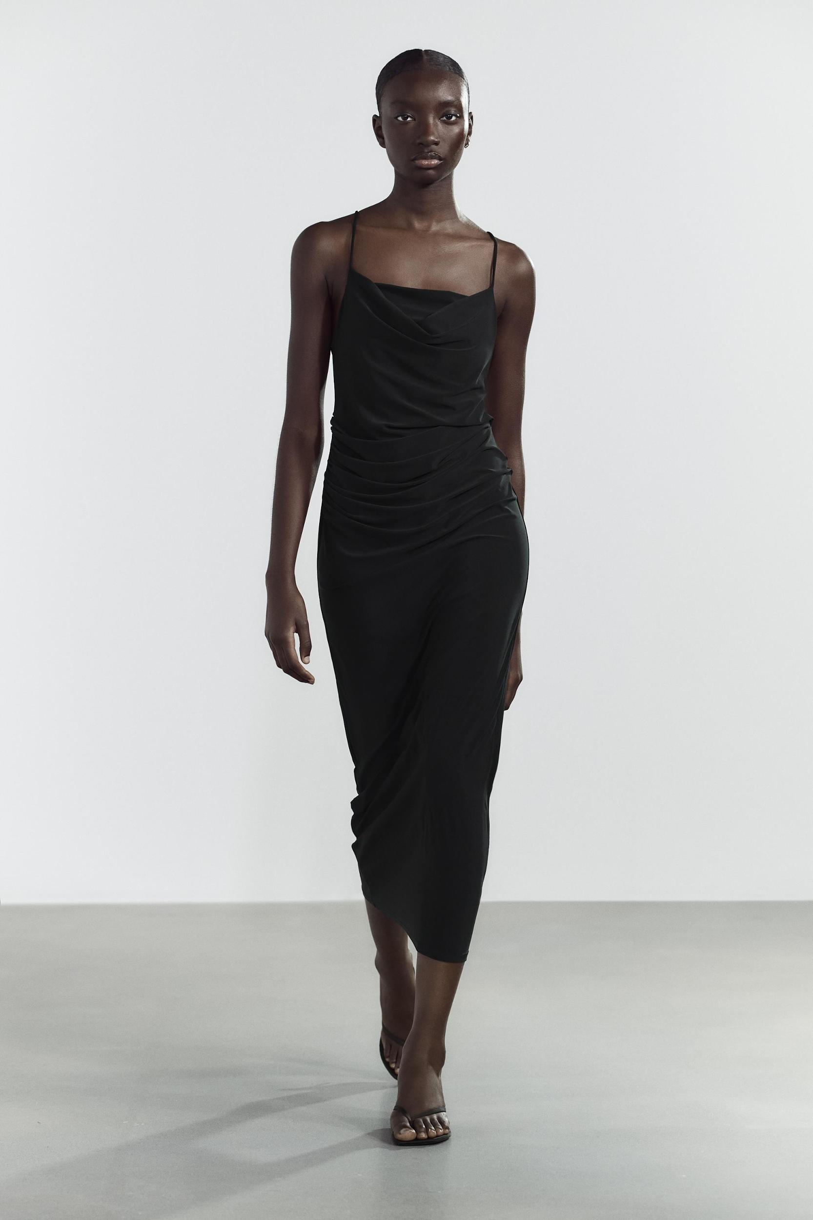 RUCHED MIDI DRESS Product Image