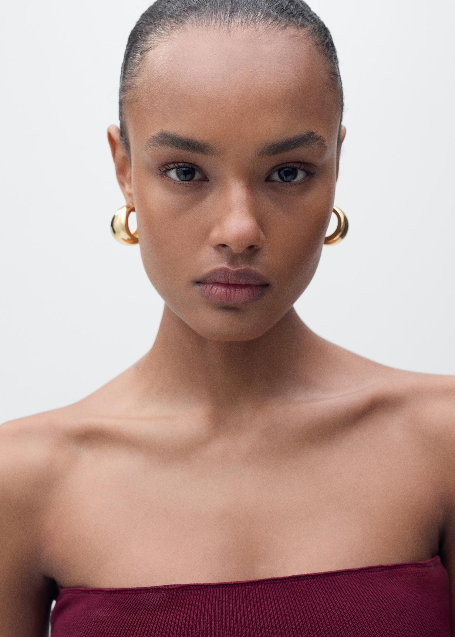 Bandeau top with knot detail - Women | MANGO USA Product Image