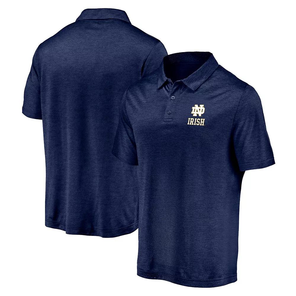 Men's Fanatics Branded Navy Notre Dame Fighting Irish Primary Logo Striated Polo, Size: Small, Blue Product Image