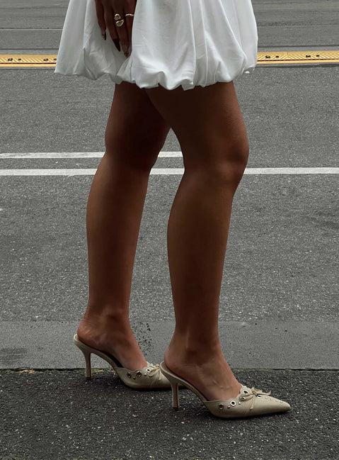 Charisma Pointed Toe Heels Taupe Product Image