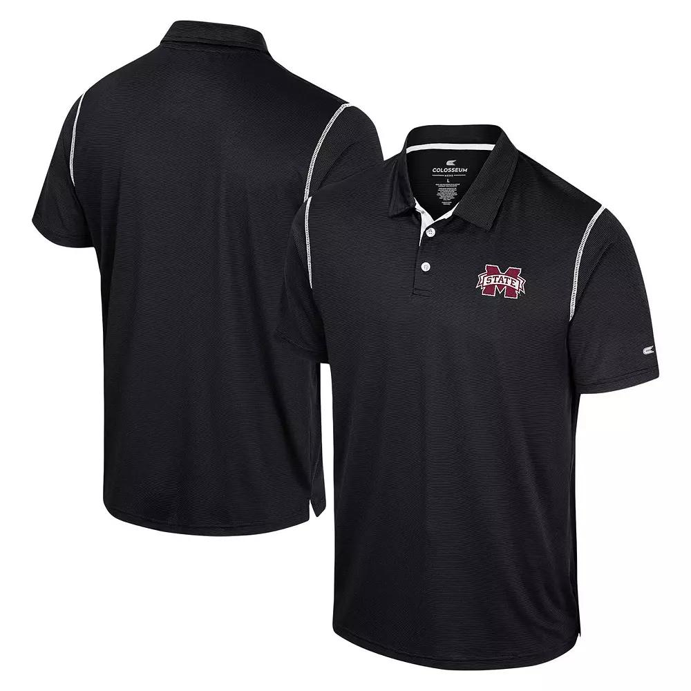 Men's Colosseum Black Mississippi State Bulldogs Cameron Polo,  Product Image