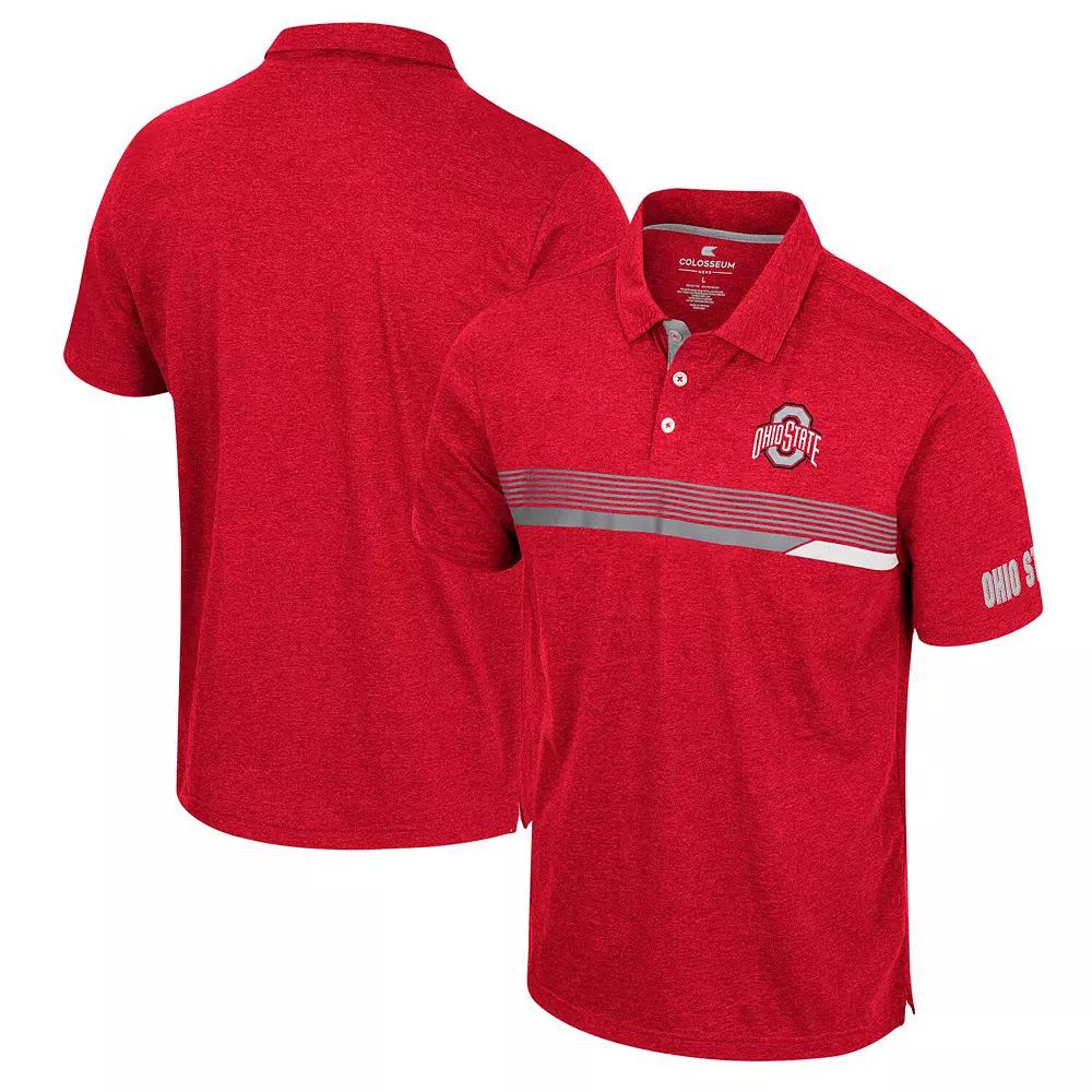 Men's Colosseum Scarlet Ohio State Buckeyes No Problemo Polo,  Product Image