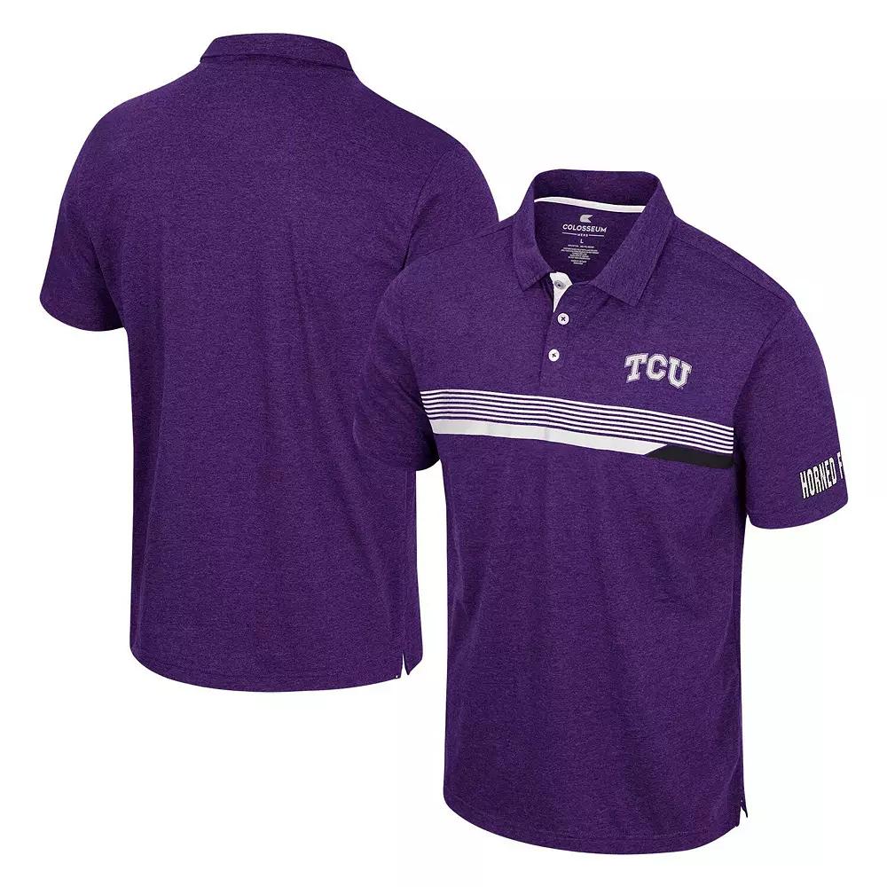 Men's Colosseum Purple TCU Horned Frogs No Problemo Polo,  Product Image