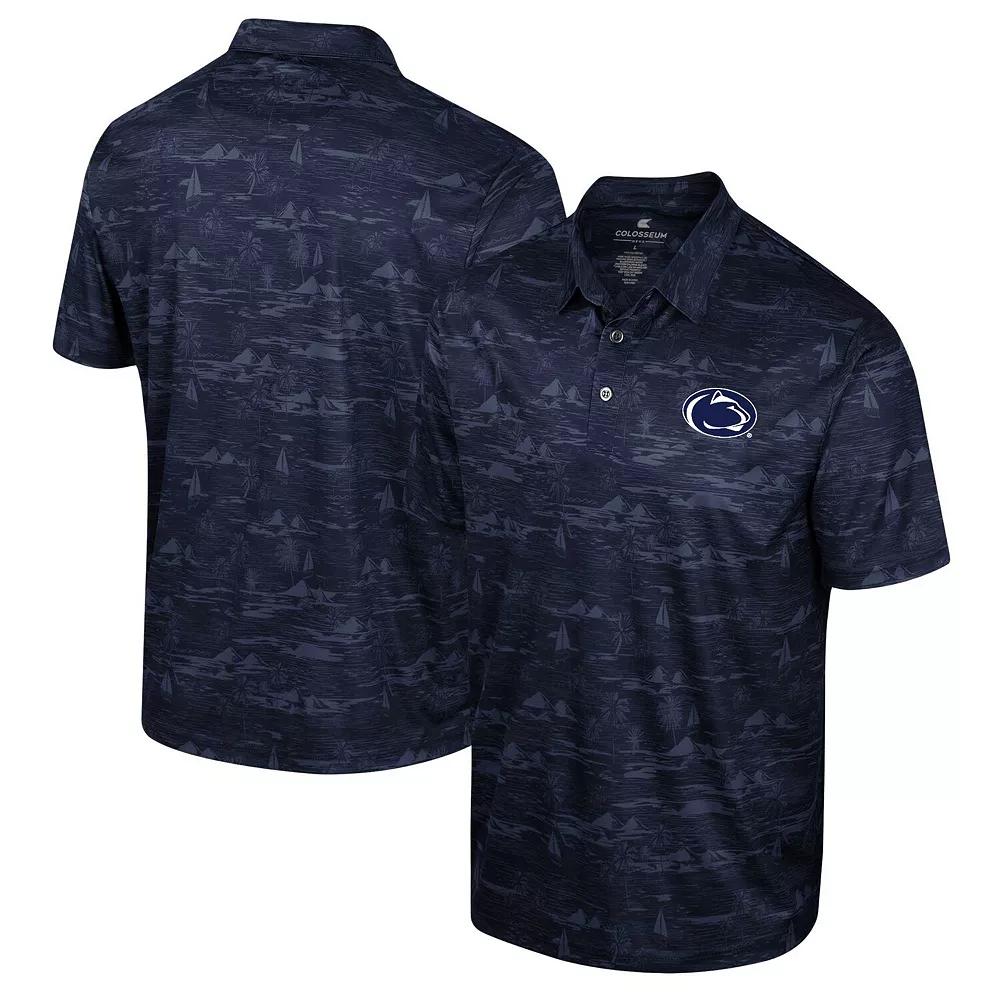 Men's Colosseum Black Colorado Buffaloes Daly Print Polo,  Product Image