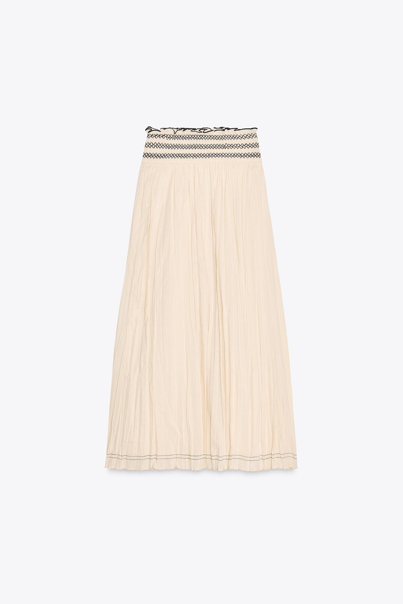 RUSTIC CONTRAST WAIST SKIRT Product Image