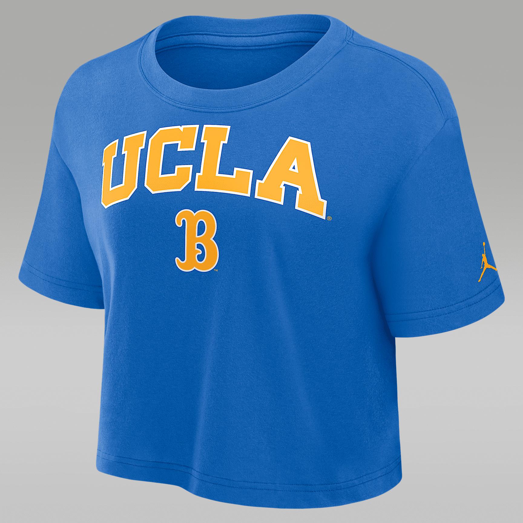 Womens UCLA Athletic Prep Arch Jordan Brand Dri-FIT College Cropped T-Shirt | 0JD444UUCL-X0L Product Image