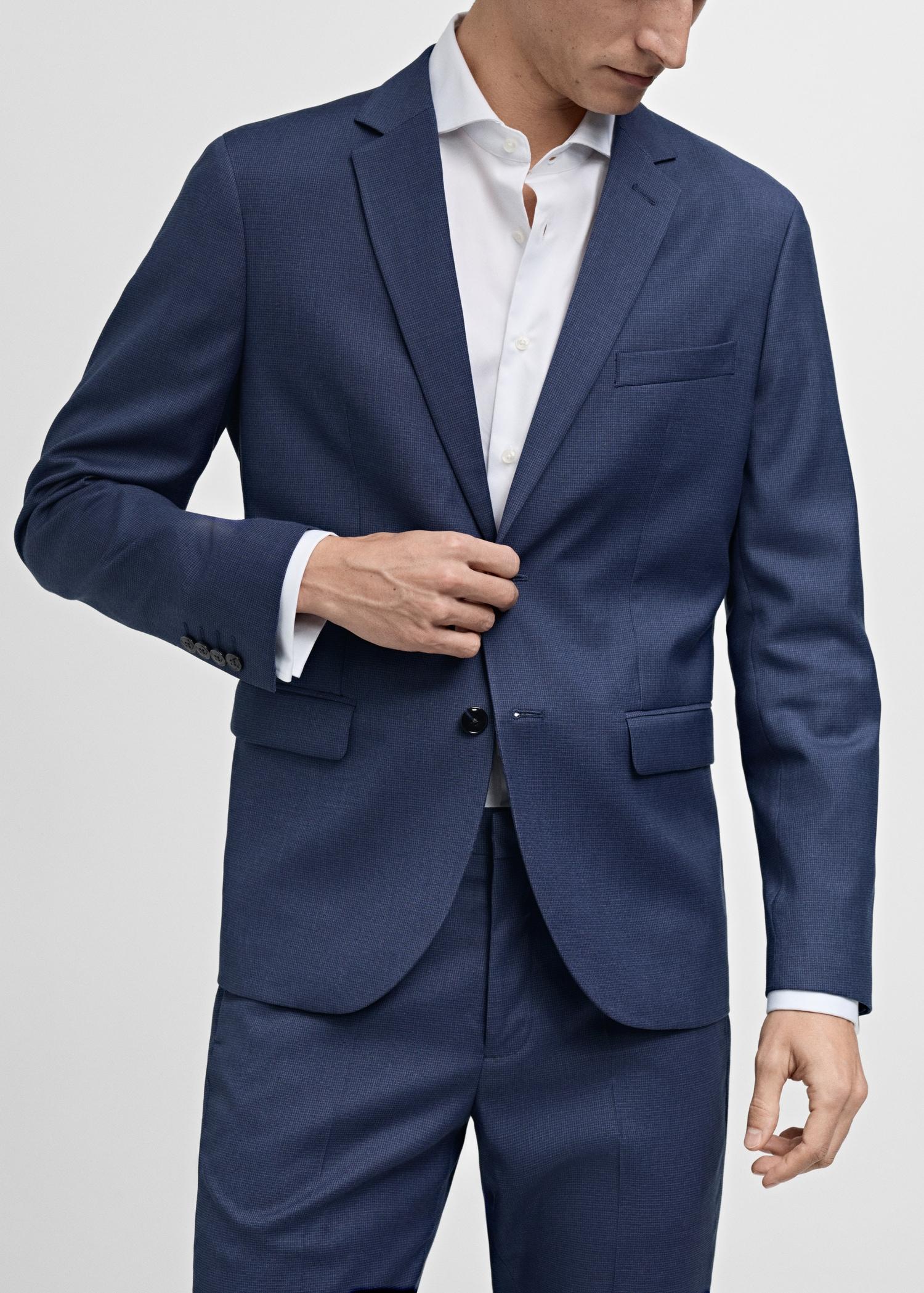 Super slim-fit suit jacket in stretch fabric - Men | MANGO USA Product Image