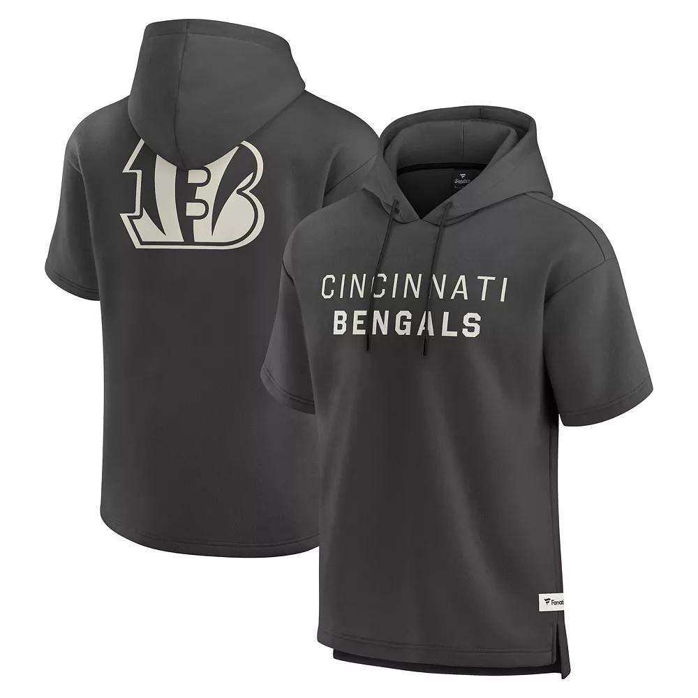 Men's Fanatics Charcoal Cincinnati Bengals Elements Future Ground Lettering Short Sleeve Pullover Hoodie,  Product Image